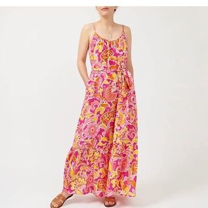 J crew scoop neck silk dress/ removable belt